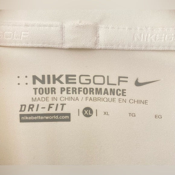 Nike Dri-FIT Victory Men's Golf Polo. Chest 44" White wz neon yellow pipes. - Picture 4 of 9